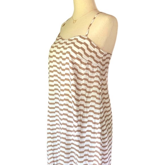 Naked Zebra Chevron Mini Dress Women Size Small Spaghetti Straps Cotton Lining - Picture 14 of 14